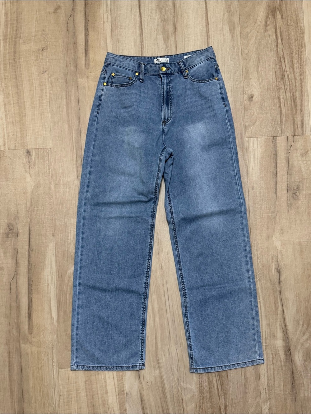 Oat New York Straight Leg Jeans in Medium Blue